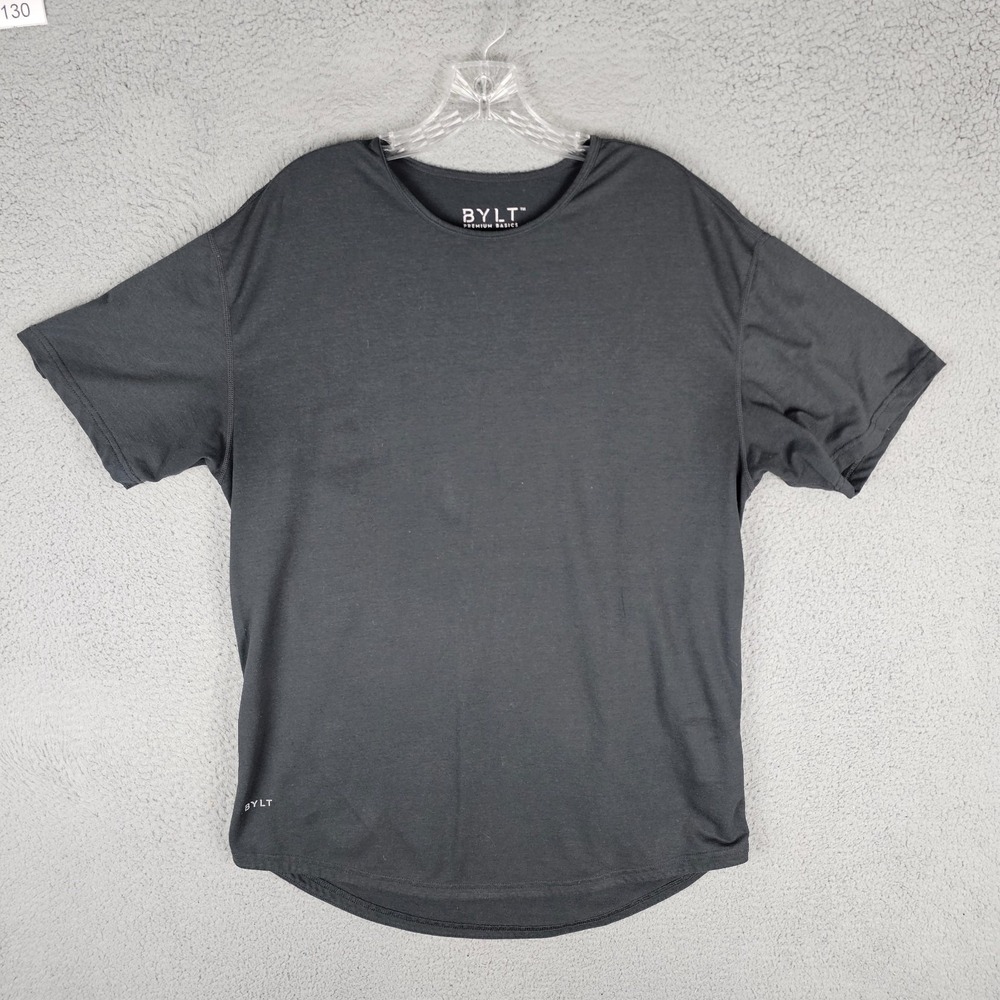 BYLT Shirt Men XL‎ Drop Cut Premium Basics Performance Athletic Fit Short Sleeve